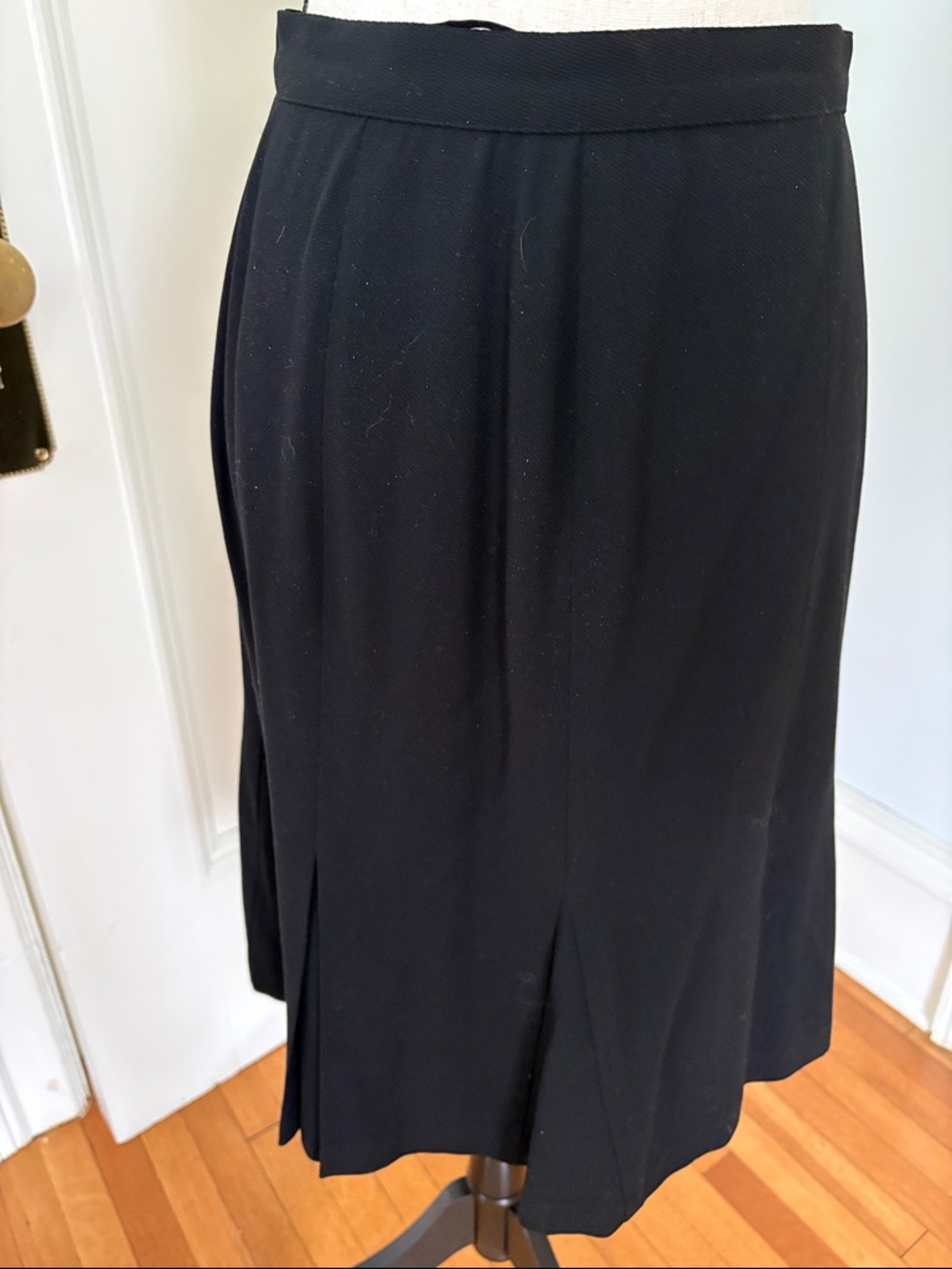 CHANEL Black Knee-Length A-Line Skirt